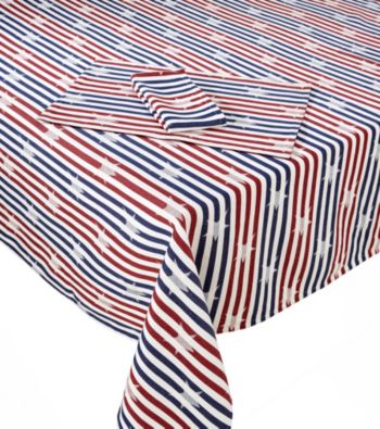 LivingQuarters American Stripe Table Linens