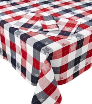 LivingQuarters Metallic Star Table Linens