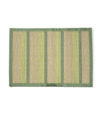 LivingQuarters Green Bamboo Stripe Placemat