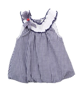 Rare Editions® Baby Girls' Navy/White Checked Dress