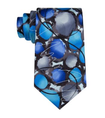 J. Garcia Men's Blue 'Courtyard Performance' Silk Tie