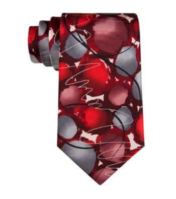 J. Garcia Men's Red 'Courtyard Performance' Silk Tie