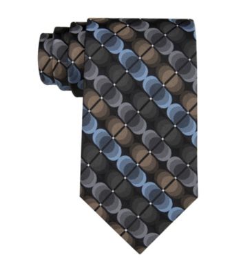 Van Heusen® Men's Black 'Illusion Circles' Silk Tie