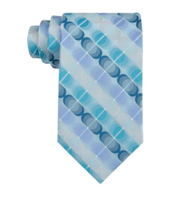 Van Heusen® Men's Aqua 'Illusion Circles' Silk Tie