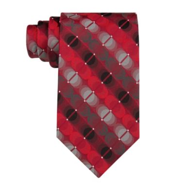 Van Heusen® Men's Red 'Illusion Circles' Silk Tie