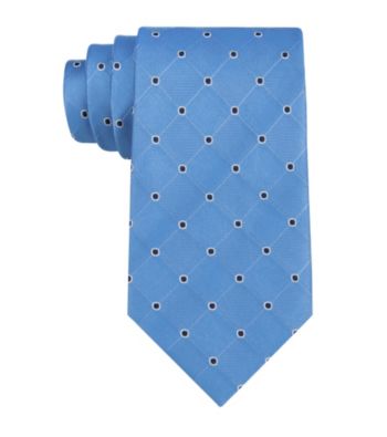 Izod® Men's Light Blue 'Walton' Grid Silk Tie