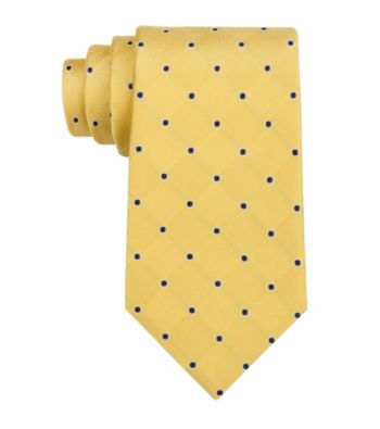 Izod® Men's Yellow 'Walton' Grid Silk Tie