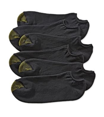 GOLD TOE® Men's Black Extended Size 6-Pack No Show Athletic Socks