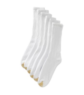 GOLD TOE® Men's Extended Size 6-Pack Crew Athletic Socks