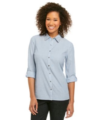 Relativity® Casual Hardware Button Front Shirt