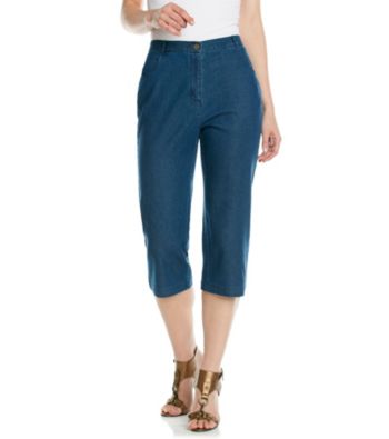 Breckenridge® Petites' Solid Denim Capris