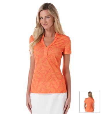 PGA Tour® Collared V-Neck Printed Polo Shirt