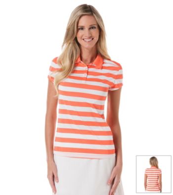 PGA Tour® Henley Striped Print Polo Shirt