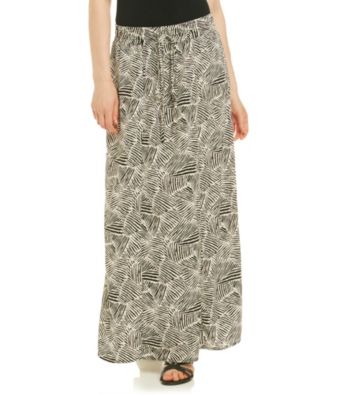 AGB® Patchwork Zebra Print Maxi Skirt