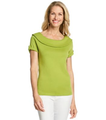 Rafaella® Marilyn With Button Tabs Knit Top