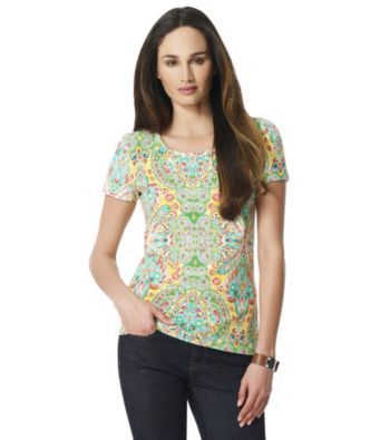 Jones New York Sport® Multi Paisley Print Tee