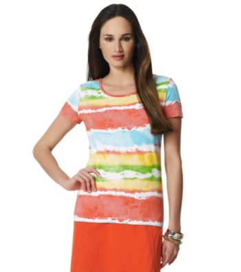 Jones New York Sport® Water Color Striped Tee