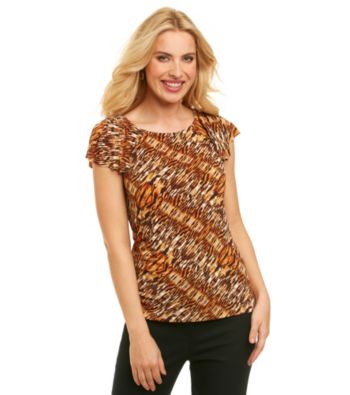 Anne Klein® Multi Animal Flutter Top