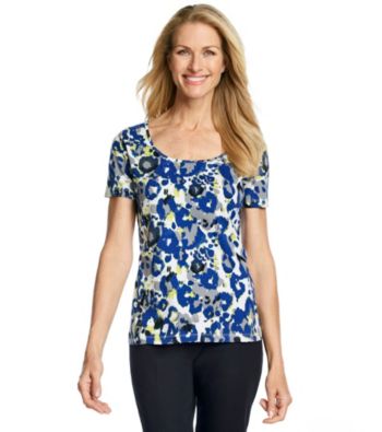 Laura Ashley® Studded Animal Print Tee