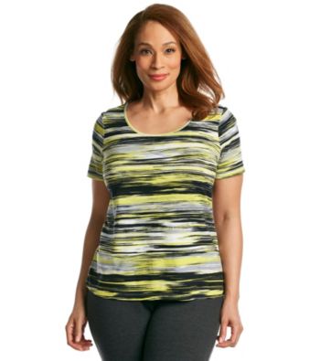 Laura Ashley® Plus Size Studded Streak Print Tee