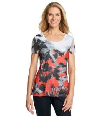 Laura Ashley® Mesh Poppy Sublimation Tee