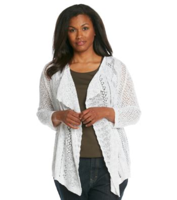 Jones New York Sport® Plus Size Open-Front Drape Cardigan