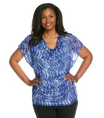 Rafaella® Plus Size Cowlneck With Cami Top