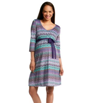 Three Seasons Maternity™ V-Neck Geometric Print Dress