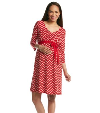 Three Seasons Maternity™ V-Neck Geometric Print Dress