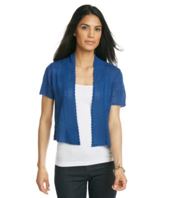 Notations® Petites' Open Front Sweater Shrug