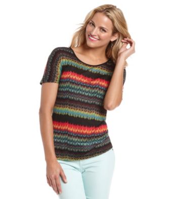 Kensie® Swirly Stripes Tee