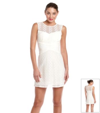Bee Darlin Juniors' Lace Illusion Dress