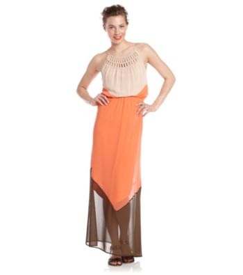 Sequin Hearts® Juniors' Colorblock Maxi Dress