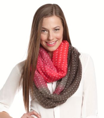 The Accessory Collective Juniors' Polka Dot Ombre Scarf