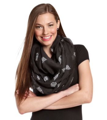 The Accessory Collective Juniors' Owl Print Scarf
