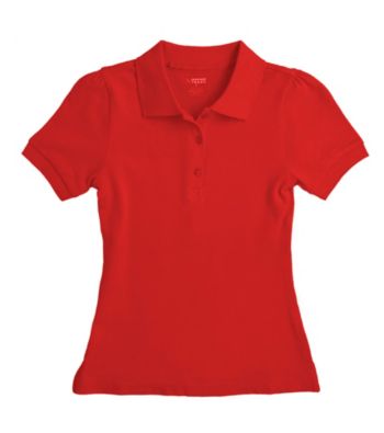 French Toast® Girls' 4-16 Red Short Sleeve Stretch Pique Polo