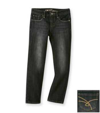 DKNY® Girls' 2T-6X Dark Wash Skinny Jeans