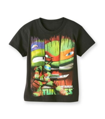 Nickelodeon® Boys' 4-7 Black Short Sleeve TMNT Characters Tee