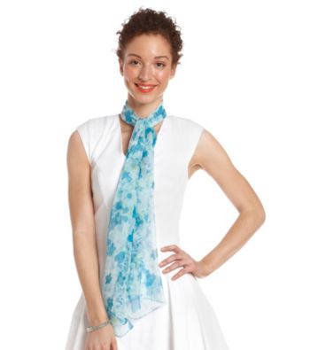 Basha Floral Print Oblong Scarf