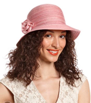 August Accessories® Metallic Cloche With Flower