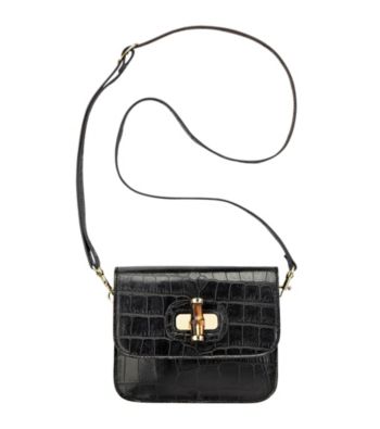 AK Anne Klein® Black Snake Charm Small Crossbody