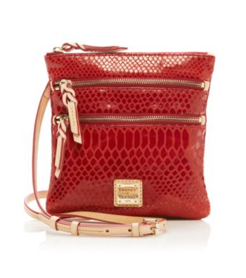 Dooney & Bourke® North/South Triple Zip Snakeskin Crossbody