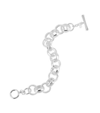 Kenneth Cole® Silvertone Circle Link Toggle Bracelet