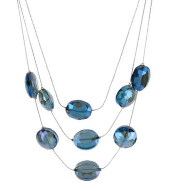 Kenneth Cole® Topaz Faceted Bead Illusion Necklace