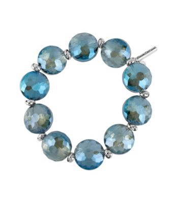 Kenneth Cole® Blue Faceted Bead Stretch Bracelet