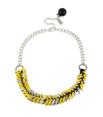 Kenneth Cole® Two Tone Double Row Ring Frontal Necklace