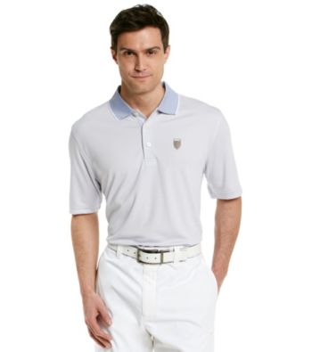 Faldo® Men's Short Sleeve Fine Stripe Golf Polo