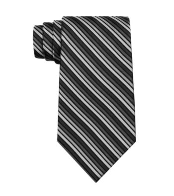 John Bartlett Statements Men's Black Timberwood Stripe Tie