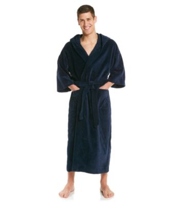 Majestic Men's Big & Tall Terry Velour Maxi Hooded Robe