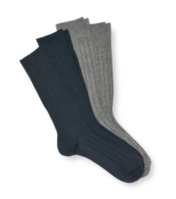 Calvin Klein Men's Gray/Navy 4-Pack Ribbed Assorted Sock